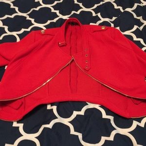 Adorable red mini jacket!